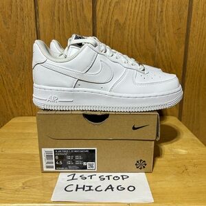 Nike Air Force 1 Low Next Nature White Metallic Grey DC9486-101 Womens 6 NEW